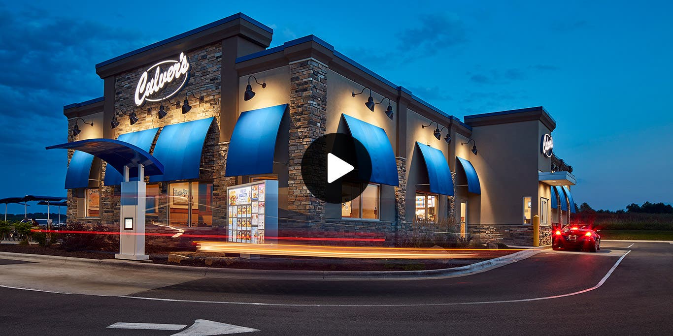 Video: Culver's exterior at night 